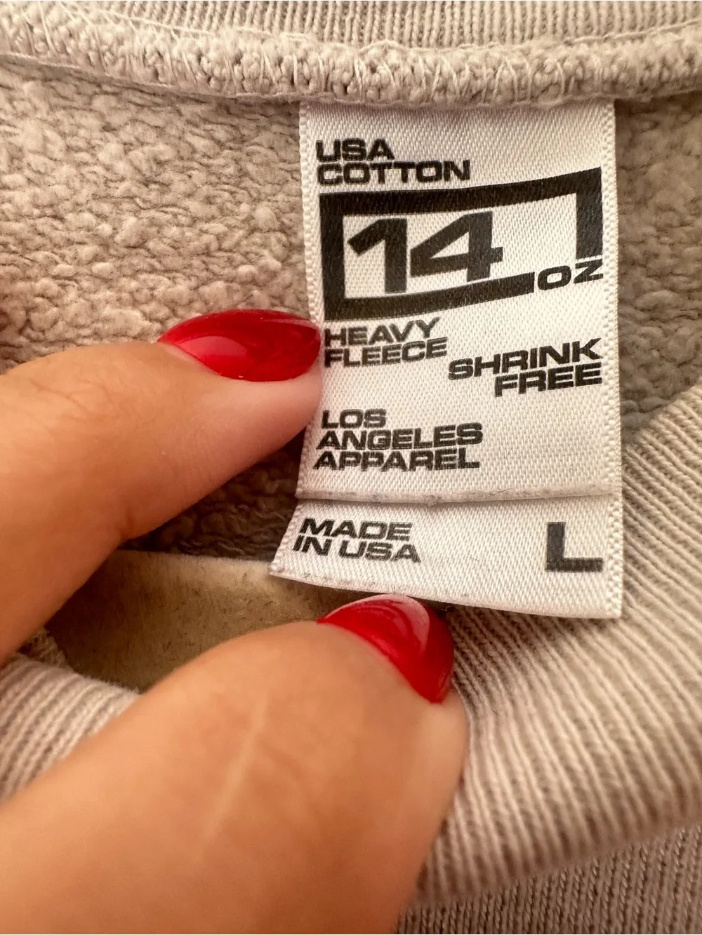 Los Angeles Apparel Crewneck Sweater - Light Beige
